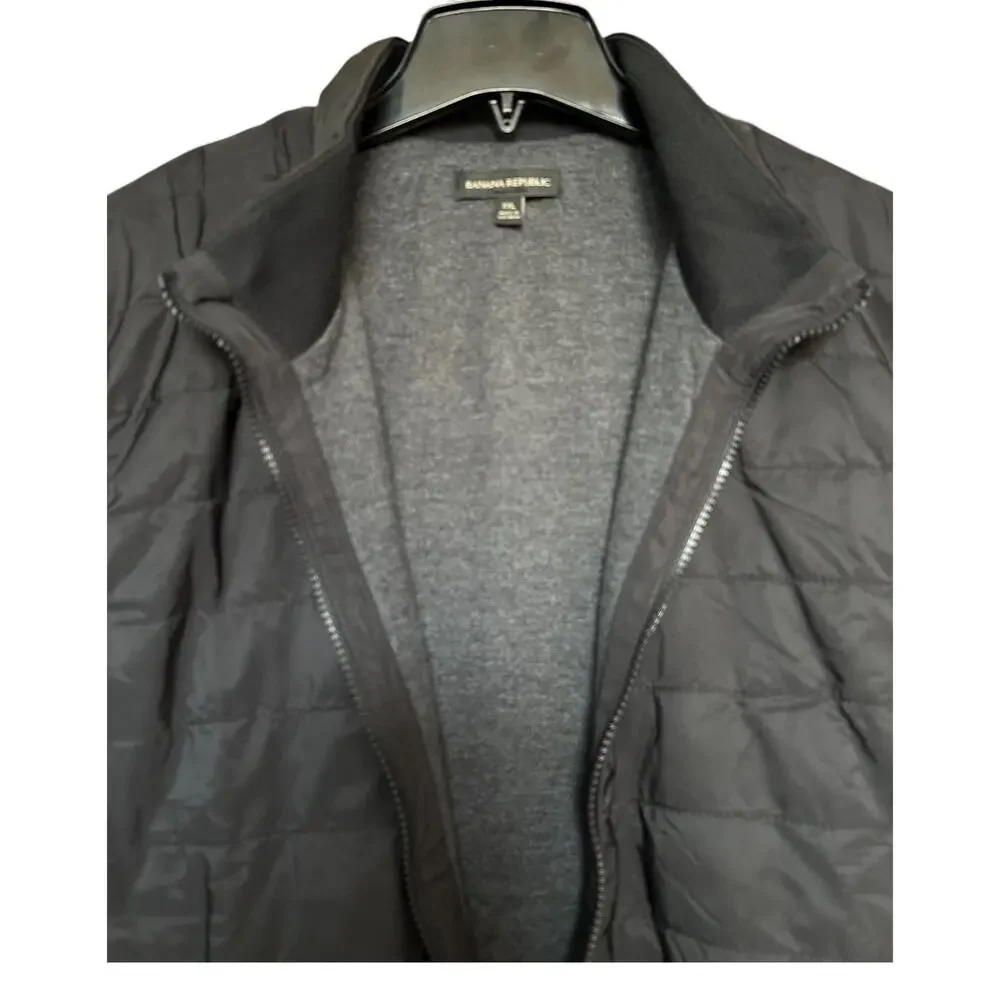 Banana Republic Men's Quilted Full Zip Vest Black Size XXL